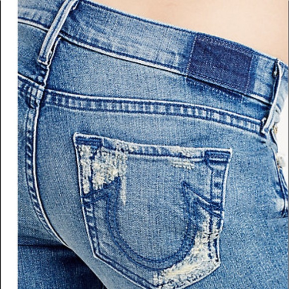 NWT True Religion Mid Rise Straight Crop jeans - Picture 4 of 8